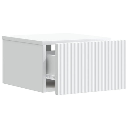 vidaXL Wall-Mounted Bedside Cabinet White 33 x 34.5 x 20 cm