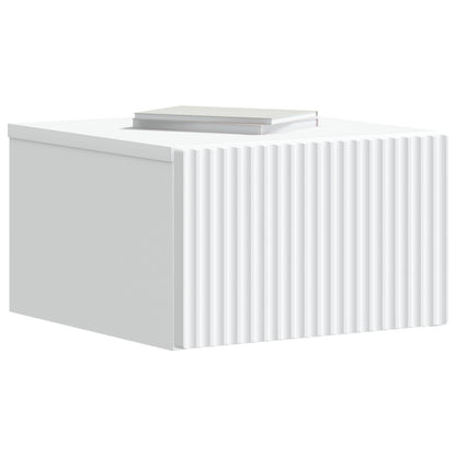 vidaXL Wall-Mounted Bedside Cabinet White 33 x 34.5 x 20 cm