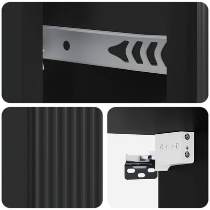 vidaXL Wall-Mounted Bedside Cabinet Black 33 x 34.5 x 20 cm
