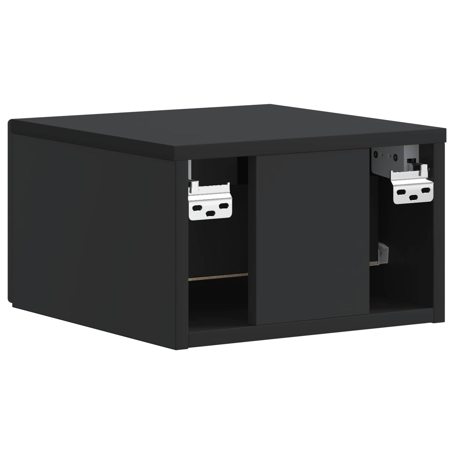 vidaXL Wall-Mounted Bedside Cabinet Black 33 x 34.5 x 20 cm