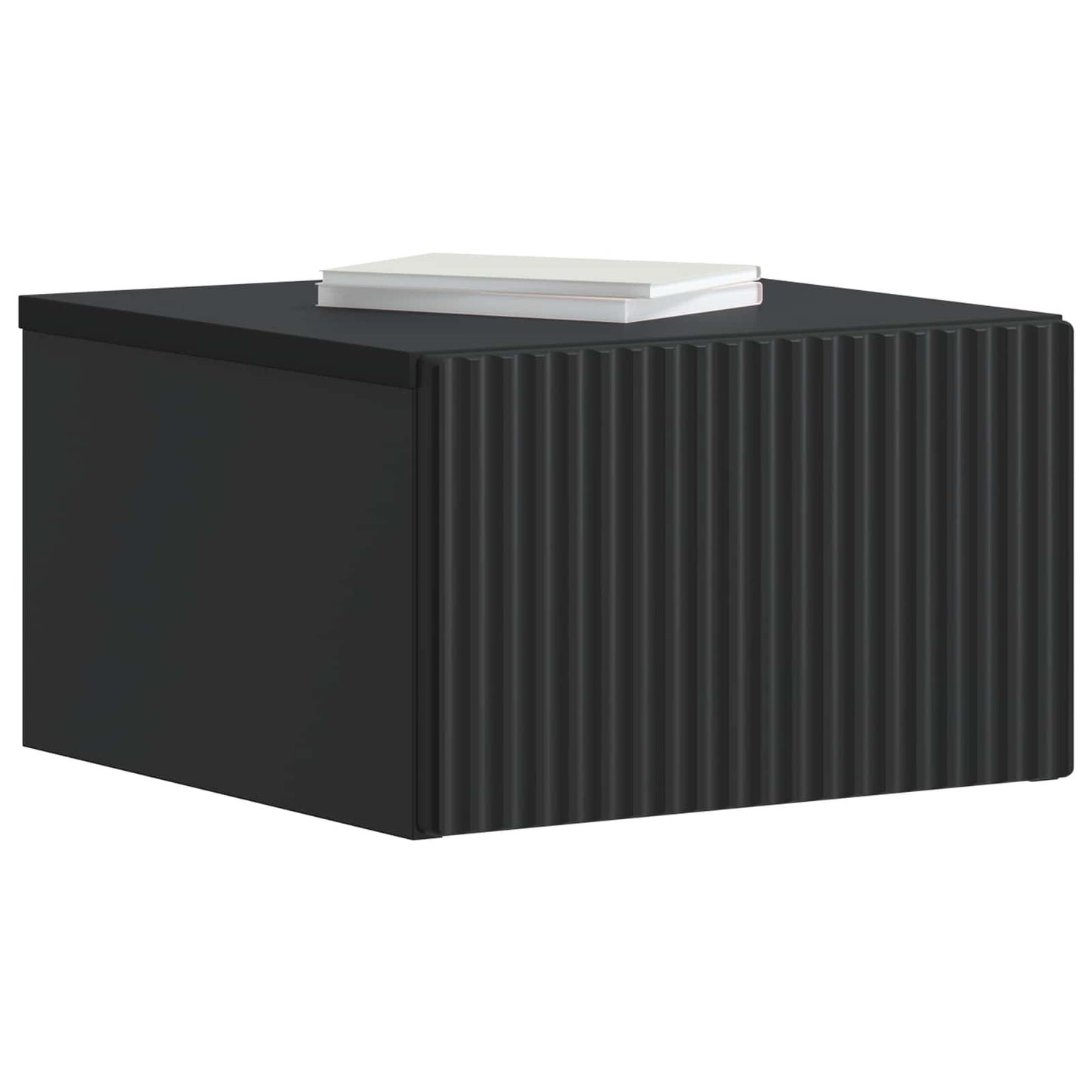 vidaXL Wall-Mounted Bedside Cabinet Black 33 x 34.5 x 20 cm