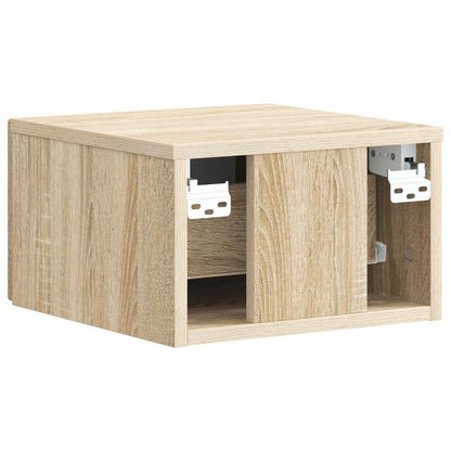vidaXL Wall-Mounted Bedside Cabinet Sonoma Oak 33 x 34.5 x 20 cm