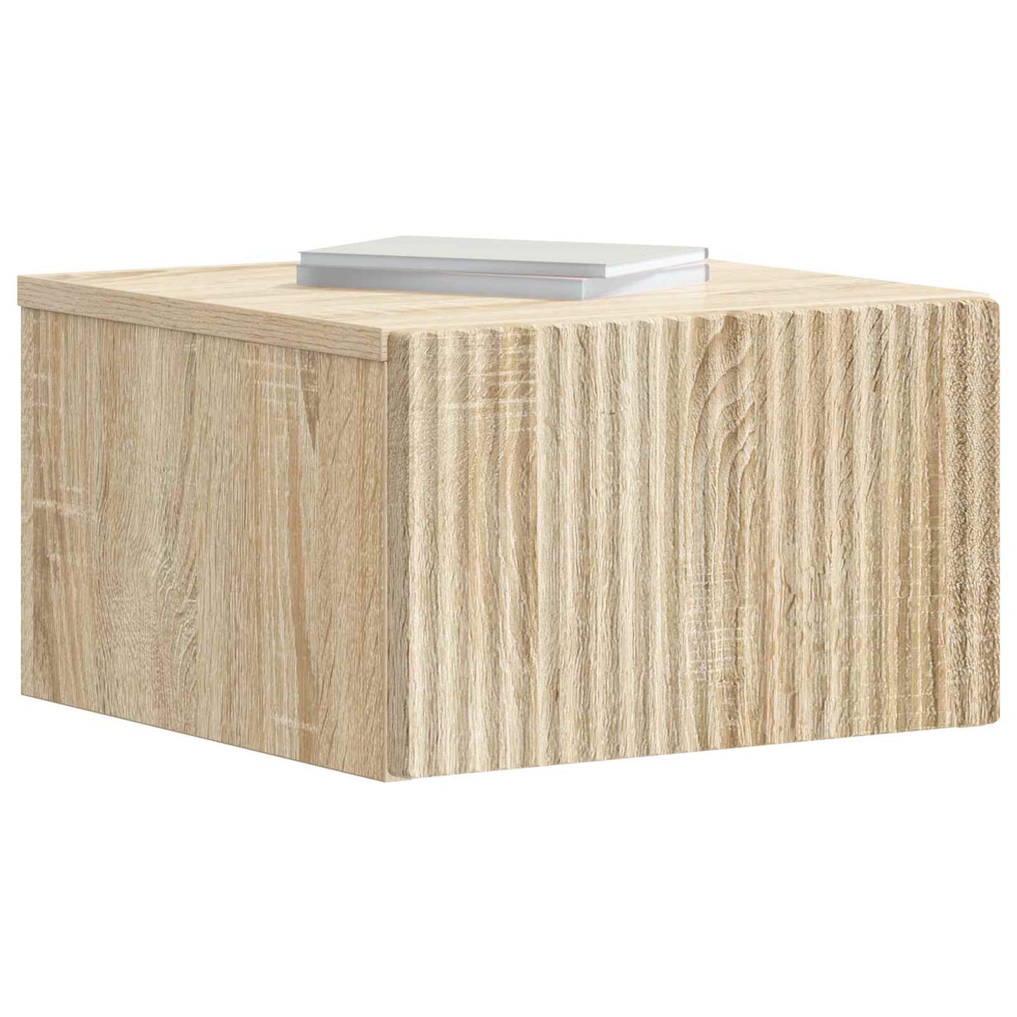 vidaXL Wall-Mounted Bedside Cabinet Sonoma Oak 33 x 34.5 x 20 cm