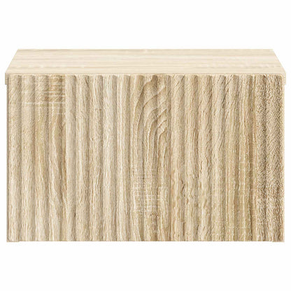 vidaXL Wall-Mounted Bedside Cabinet 2 pcs Sonoma Oak 33 x 34.5 x 20 cm