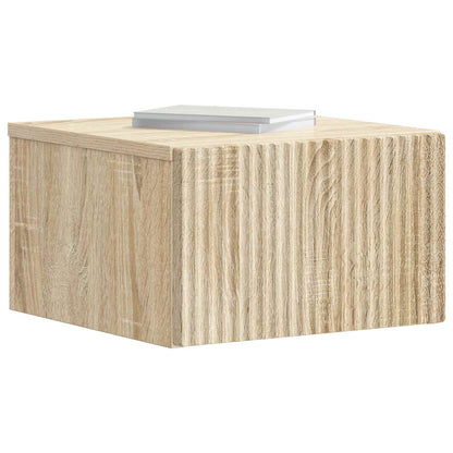 vidaXL Wall-Mounted Bedside Cabinet 2 pcs Sonoma Oak 33 x 34.5 x 20 cm