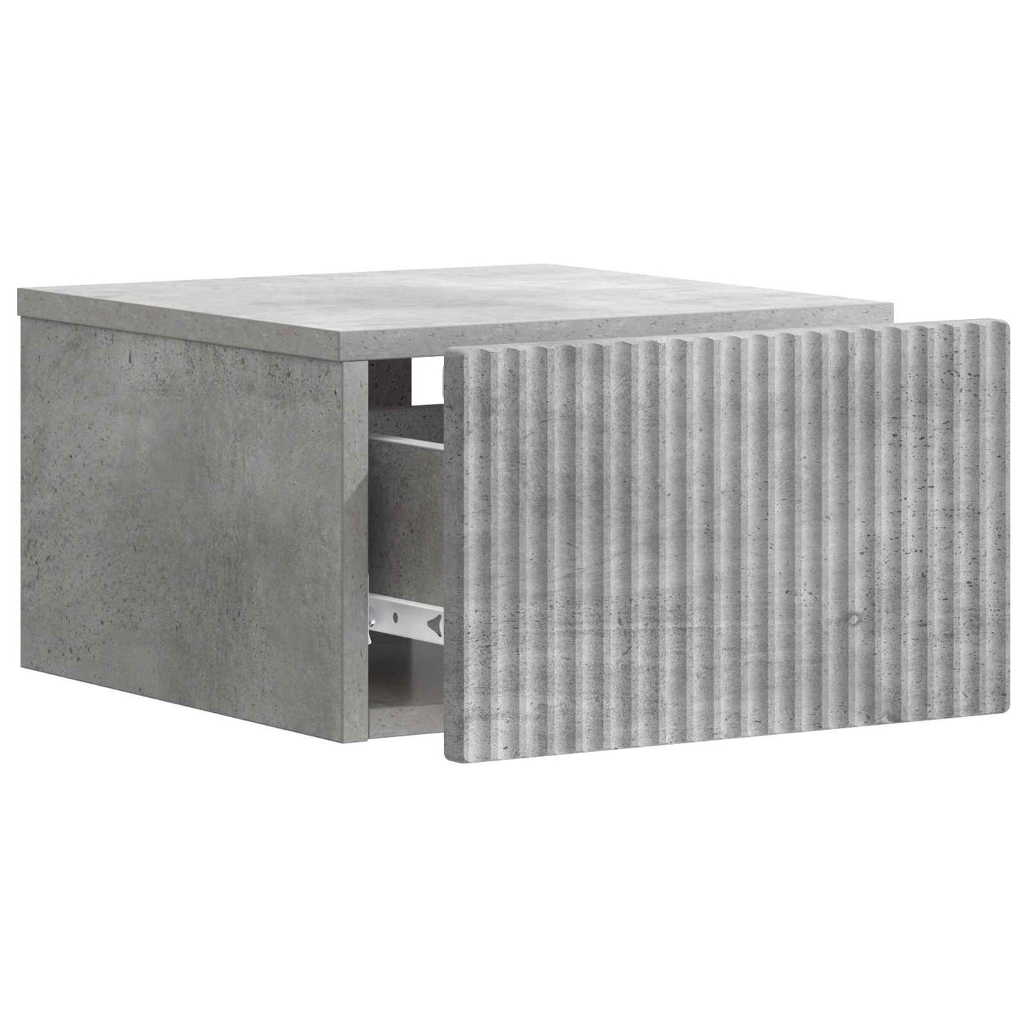 vidaXL Wall-Mounted Bedside Cabinet Concrete Grey 33 x 34.5 x 20 cm