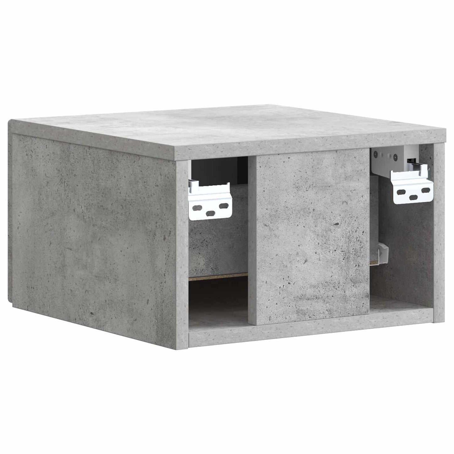 vidaXL Wall-Mounted Bedside Cabinet Concrete Grey 33 x 34.5 x 20 cm