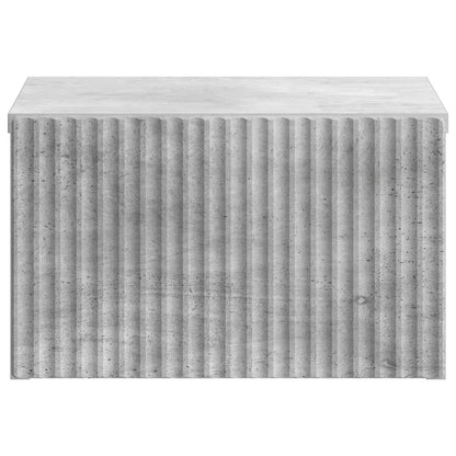 vidaXL Wall-Mounted Bedside Cabinet Concrete Grey 33 x 34.5 x 20 cm