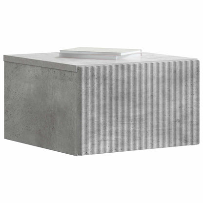 vidaXL Wall-Mounted Bedside Cabinet Concrete Grey 33 x 34.5 x 20 cm