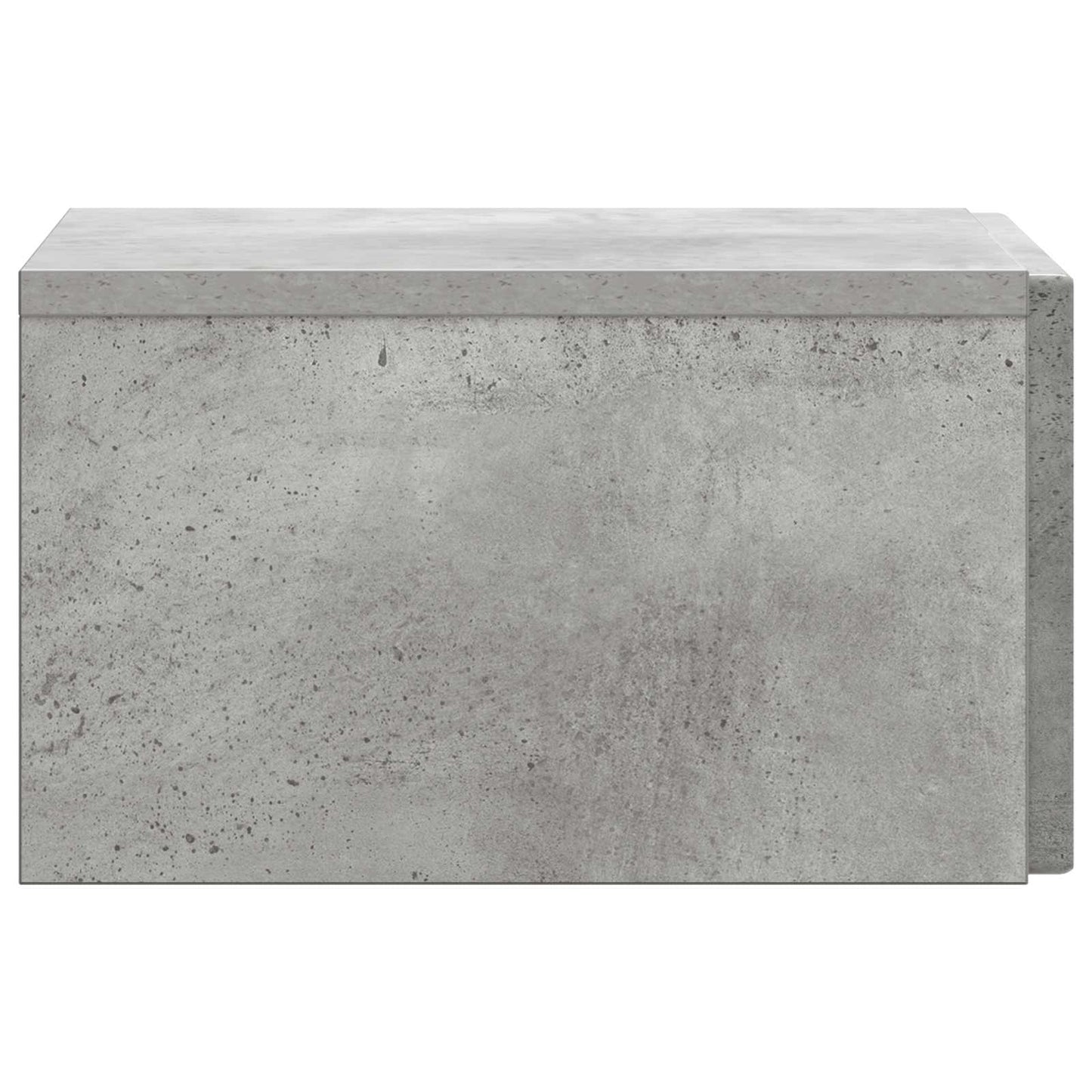 vidaXL Wall-Mounted Bedside Cabinet with Drawer 2 pcs Concrete Grey