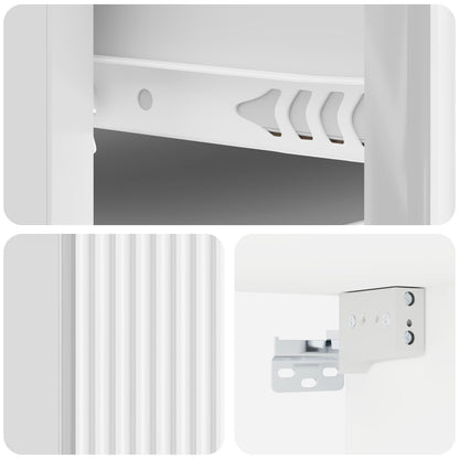 vidaXL Wall-Mounted Bedside Cabinet with Drawer 2 pcs High Gloss White