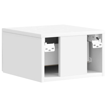 vidaXL Wall-Mounted Bedside Cabinet with Drawer 2 pcs High Gloss White
