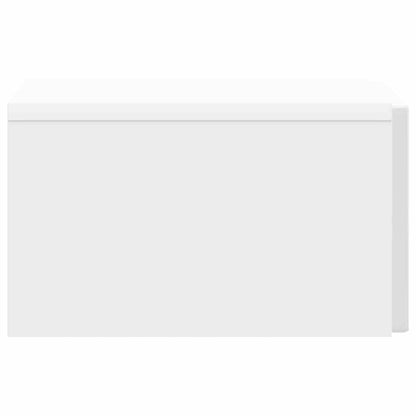 vidaXL Wall-Mounted Bedside Cabinet with Drawer 2 pcs High Gloss White