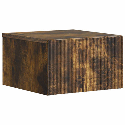 vidaXL Wall-Mounted Bedside Cabinet Smoked Oak 33 x 34.5 x 20 cm