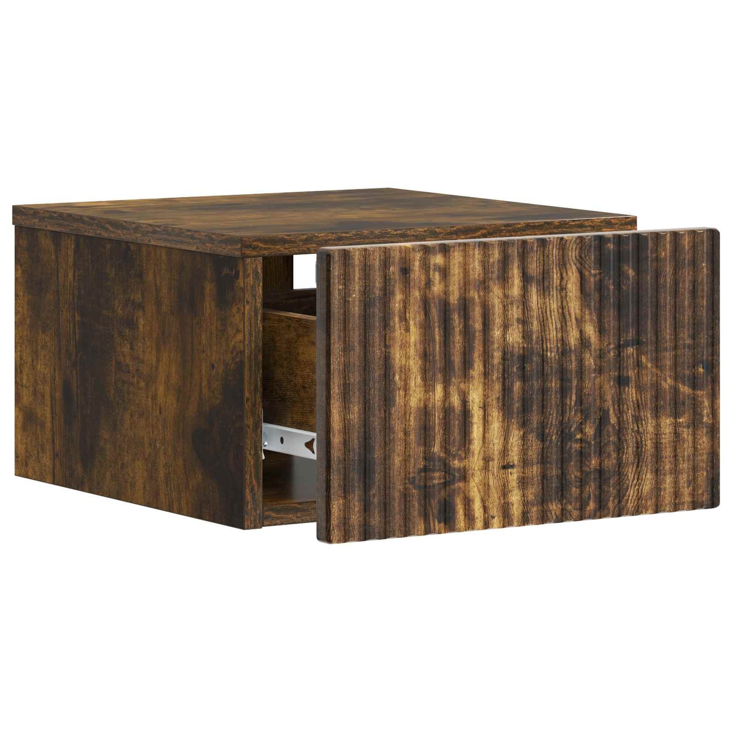 vidaXL Wall-Mounted Bedside Cabinet Smoked Oak 33 x 34.5 x 20 cm