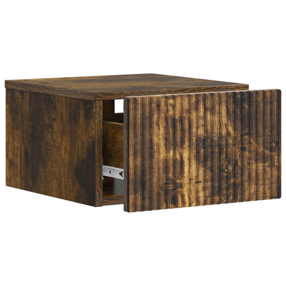 vidaXL Wall-Mounted Bedside Cabinet Smoked Oak 33 x 34.5 x 20 cm