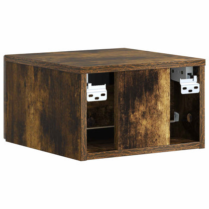 vidaXL Wall-Mounted Bedside Cabinet Smoked Oak 33 x 34.5 x 20 cm