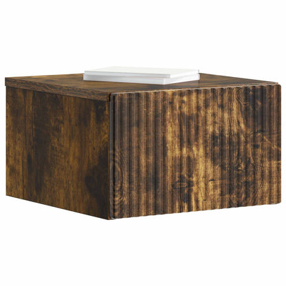 vidaXL Wall-Mounted Bedside Cabinet Smoked Oak 33 x 34.5 x 20 cm