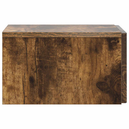 vidaXL Wall-Mounted Bedside Cabinet Smoked Oak 33 x 34.5 x 20 cm