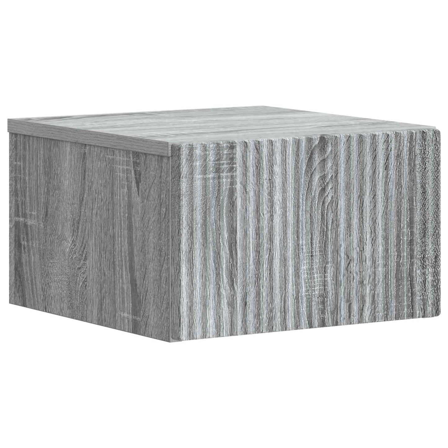 vidaXL Wall-Mounted Bedside Cabinet Grey Sonoma 33 x 34.5 x 20 cm