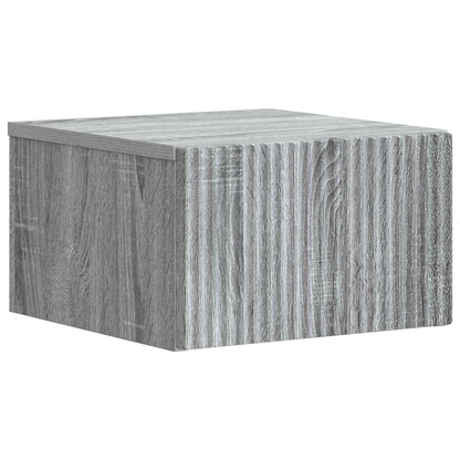 vidaXL Wall-Mounted Bedside Cabinet Grey Sonoma 33 x 34.5 x 20 cm