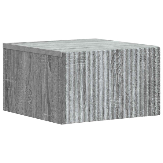 vidaXL Wall-Mounted Bedside Cabinet Grey Sonoma 33 x 34.5 x 20 cm