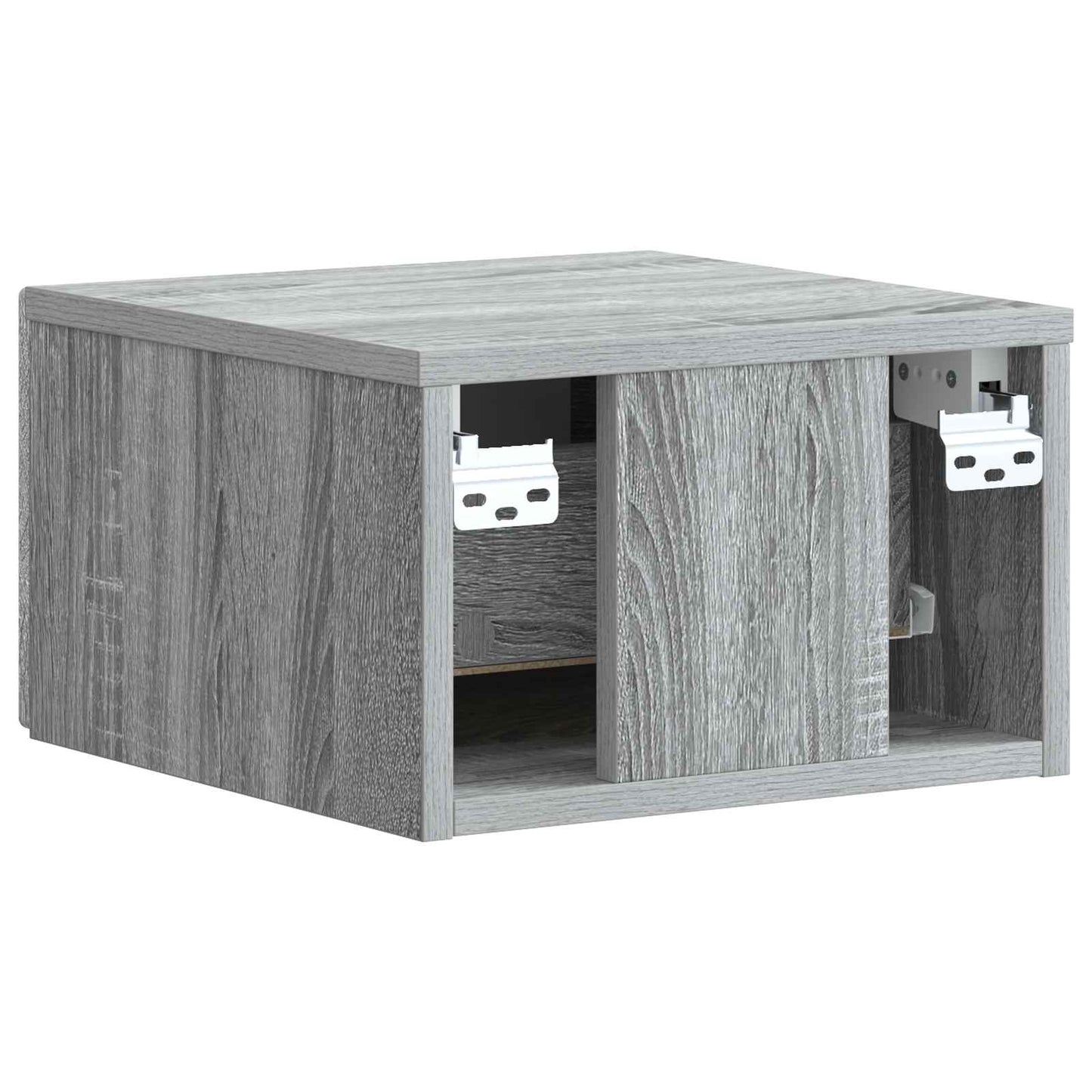 vidaXL Wall-Mounted Bedside Cabinet Grey Sonoma 33 x 34.5 x 20 cm