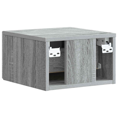 vidaXL Wall-Mounted Bedside Cabinet Grey Sonoma 33 x 34.5 x 20 cm