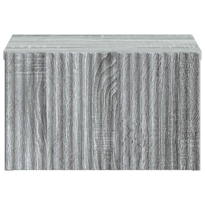 vidaXL Wall-Mounted Bedside Cabinet Grey Sonoma 33 x 34.5 x 20 cm