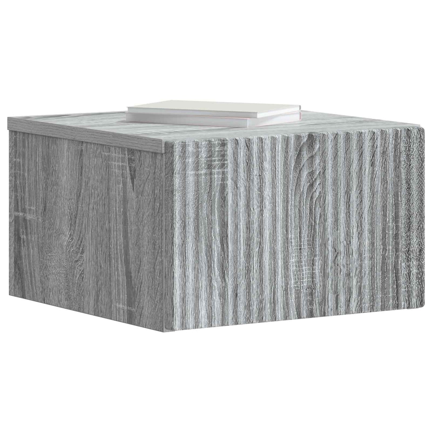 vidaXL Wall-Mounted Bedside Cabinet Grey Sonoma 33 x 34.5 x 20 cm