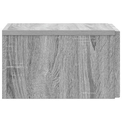 vidaXL Wall-Mounted Bedside Cabinet Grey Sonoma 33 x 34.5 x 20 cm