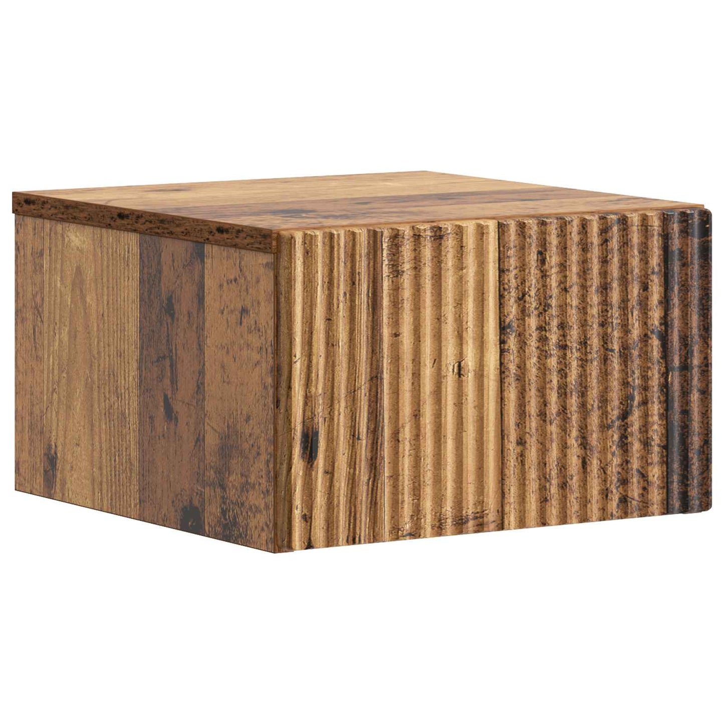 vidaXL Wall-Mounted Bedside Cabinet Old Wood 33 x 34.5 x 20 cm