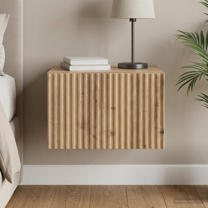 vidaXL Wall-Mounted Bedside Cabinet Artisan Oak 33 x 34.5 x 20 cm