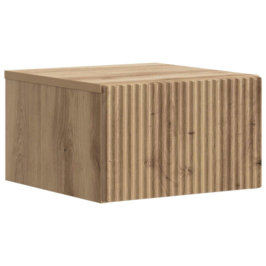 vidaXL Wall-Mounted Bedside Cabinet Artisan Oak 33 x 34.5 x 20 cm