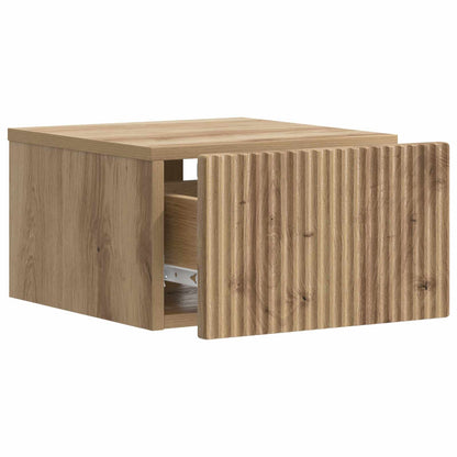 vidaXL Wall-Mounted Bedside Cabinet Artisan Oak 33 x 34.5 x 20 cm