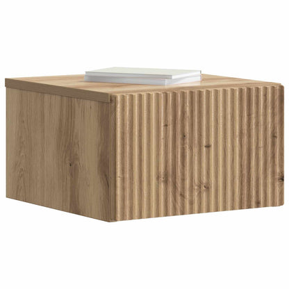 vidaXL Wall-Mounted Bedside Cabinet Artisan Oak 33 x 34.5 x 20 cm