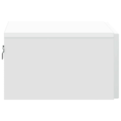 vidaXL Wall-Mounted Bedside Cabinet White 49 x 34.5 x 20 cm