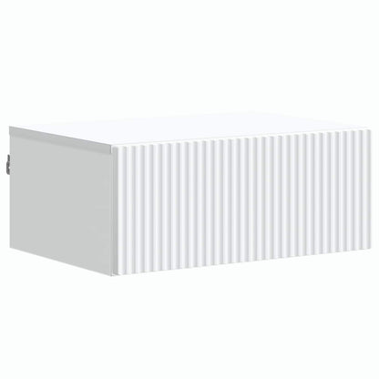 vidaXL Wall-Mounted Bedside Cabinet 2 pcs White 49 x 34.5 x 20 cm