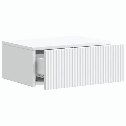 vidaXL Wall-Mounted Bedside Cabinet 2 pcs White 49 x 34.5 x 20 cm