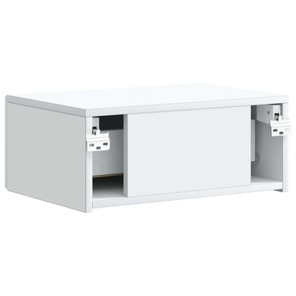 vidaXL Wall-Mounted Bedside Cabinet 2 pcs White 49 x 34.5 x 20 cm