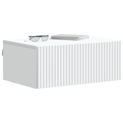 vidaXL Wall-Mounted Bedside Cabinet 2 pcs White 49 x 34.5 x 20 cm