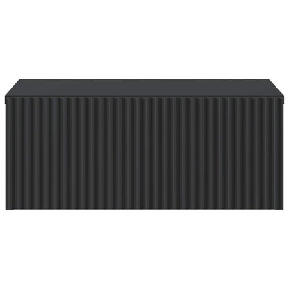 vidaXL Wall-Mounted Bedside Cabinet Black 49 x 34.5 x 20 cm