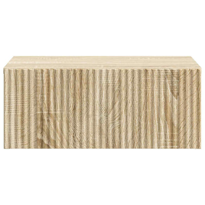 vidaXL Wall-Mounted Bedside Cabinet Sonoma Oak 49 x 34.5 x 20 cm