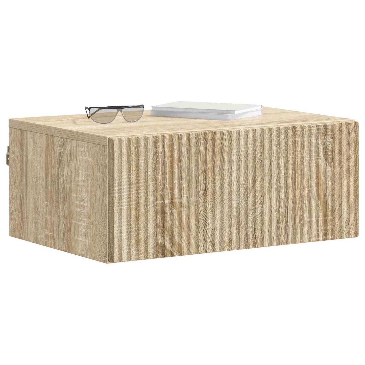 vidaXL Wall-Mounted Bedside Cabinet Sonoma Oak 49 x 34.5 x 20 cm
