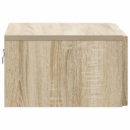 vidaXL Wall-Mounted Bedside Cabinet Sonoma Oak 49 x 34.5 x 20 cm