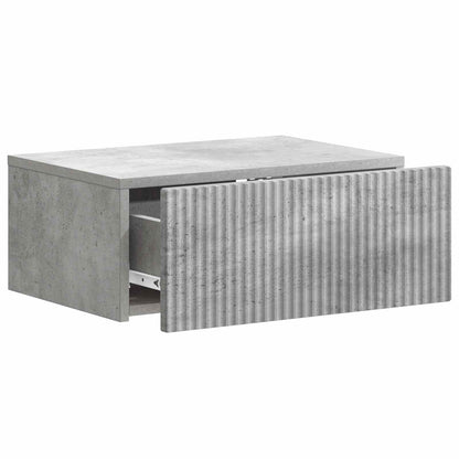 vidaXL Wall-Mounted Bedside Cabinet Concrete Grey 49 x 34.5 x 20 cm