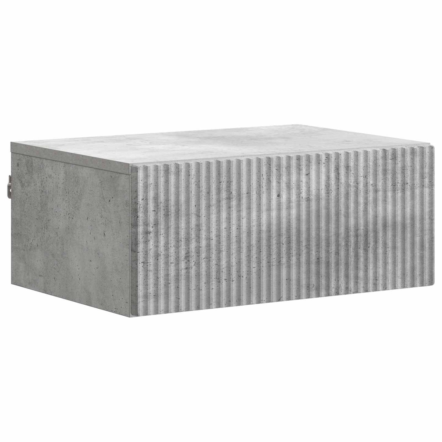 vidaXL Wall-Mounted Bedside Cabinet with Drawer 2 pcs Concrete Grey