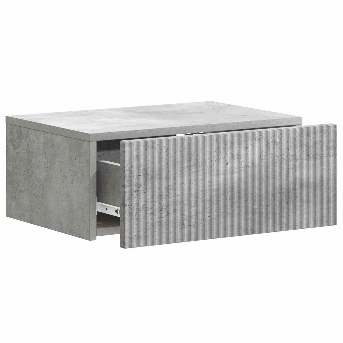 vidaXL Wall-Mounted Bedside Cabinet 2 pcs Concrete Grey