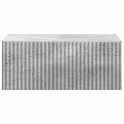 vidaXL Wall-Mounted Bedside Cabinet with Drawer 2 pcs Concrete Grey