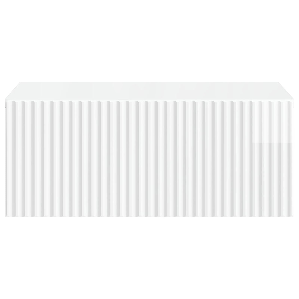 vidaXL Wall-Mounted Bedside Cabinet High Gloss White 49 x 34.5 x 20 cm